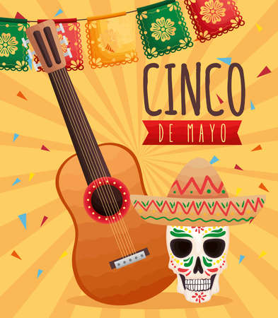 mexican celebration cardのイラスト素材