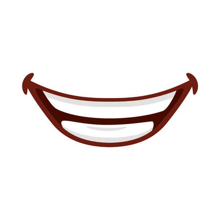 mouth smiling expressionのイラスト素材