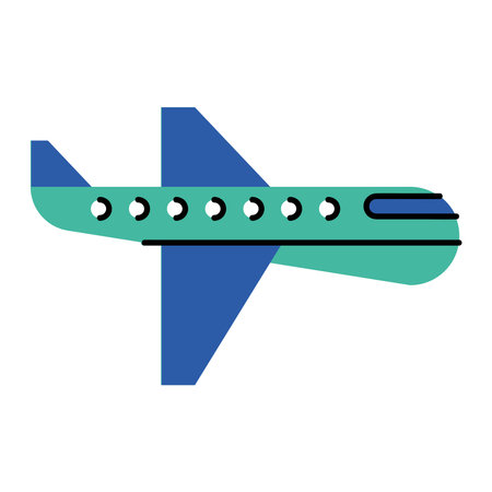 blue airplane mean transportのイラスト素材