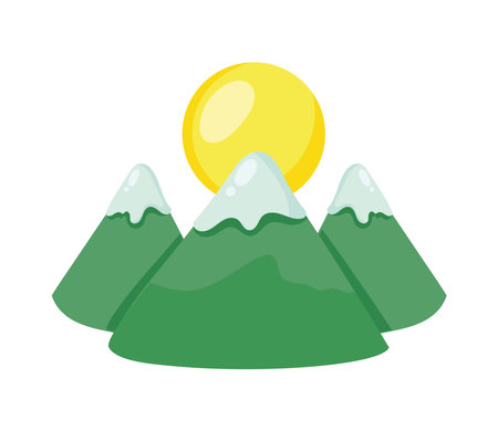 mountaisn with snowのイラスト素材