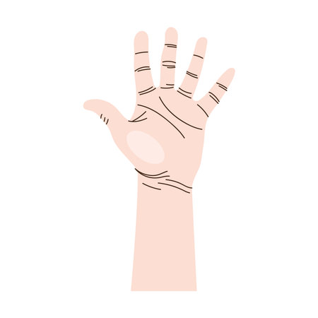 left hand stoppingのイラスト素材