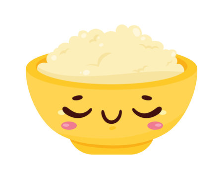 rice kawaii foodのイラスト素材