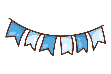 Oktoberfest traditional garland hangingのイラスト素材