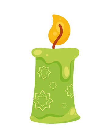 green candle wax decorationのイラスト素材