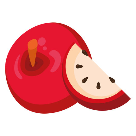 fresh apple fruitのイラスト素材
