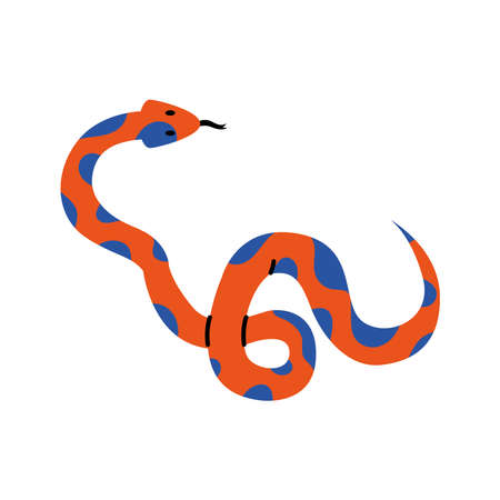 red and blue snakeのイラスト素材