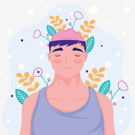 man with mental healthのイラスト素材