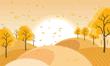 autumn camp seasonal sceneのイラスト素材