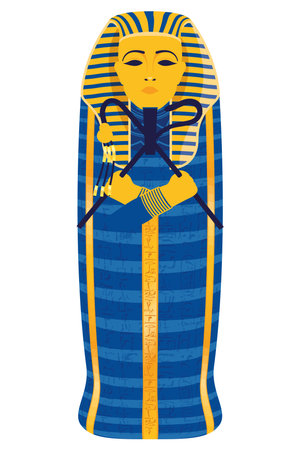 egyptian emperor sarcophagusのイラスト素材