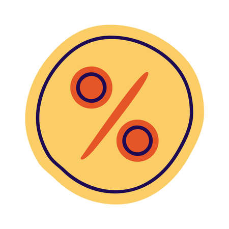 percent symbol in buttonのイラスト素材