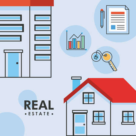 real estate lettering posterのイラスト素材