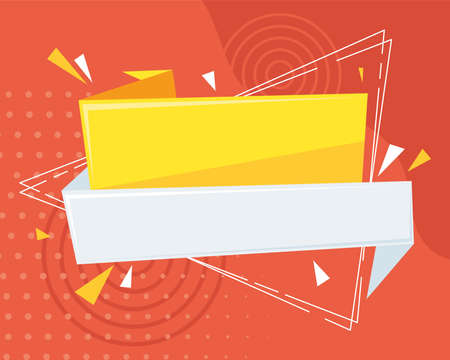 yellow color commercial bannerのイラスト素材