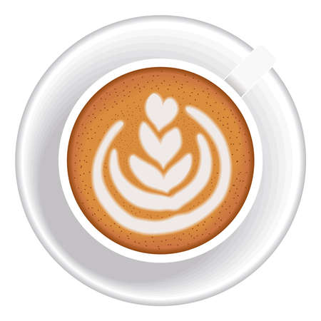 coffee cup decoratingのイラスト素材