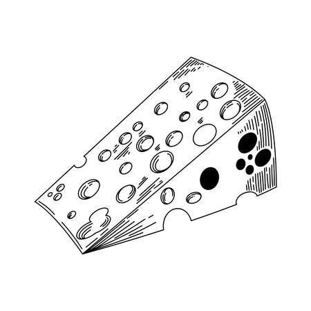 cheese portion dairy productのイラスト素材