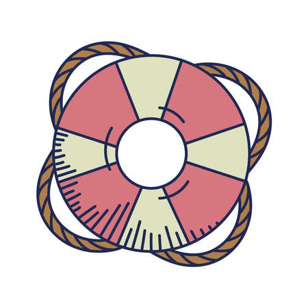 lifeguard float nautical retroのイラスト素材