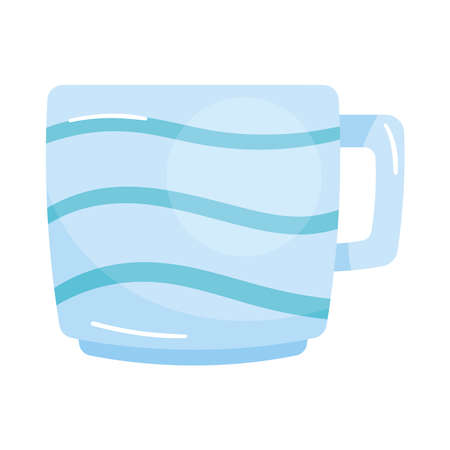 blue teacup ceramicのイラスト素材