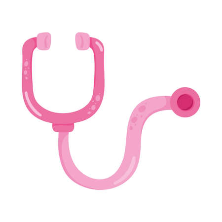 pink stethoscope breast cancer conceptのイラスト素材