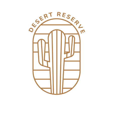 desert reserve labelのイラスト素材