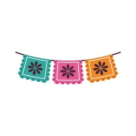mexican celebration garlandsのイラスト素材
