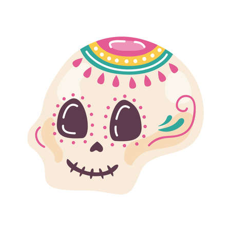mexican culture skullのイラスト素材
