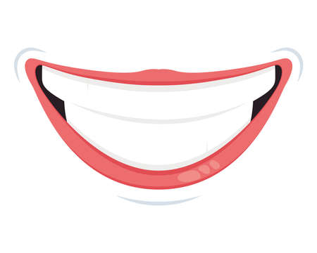 happy mouth smiling emojiのイラスト素材