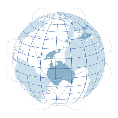 world planet earth techのイラスト素材