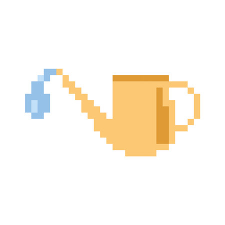 watering pixel art styleのイラスト素材