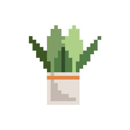 houseplant pixel artのイラスト素材