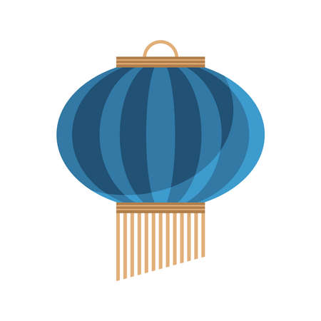 blue asian lampのイラスト素材