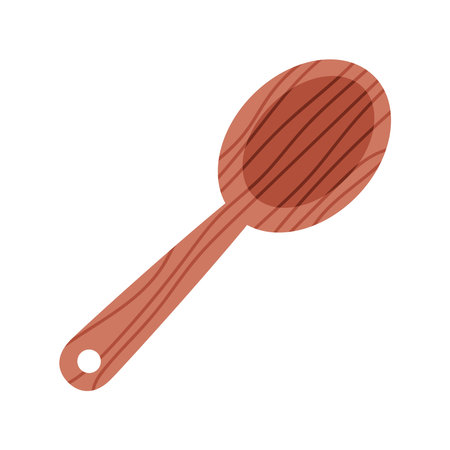 wooden kitchen spoonのイラスト素材