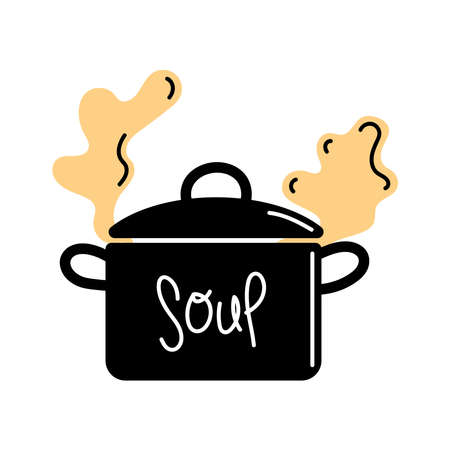 soup pot kitchen utensilのイラスト素材