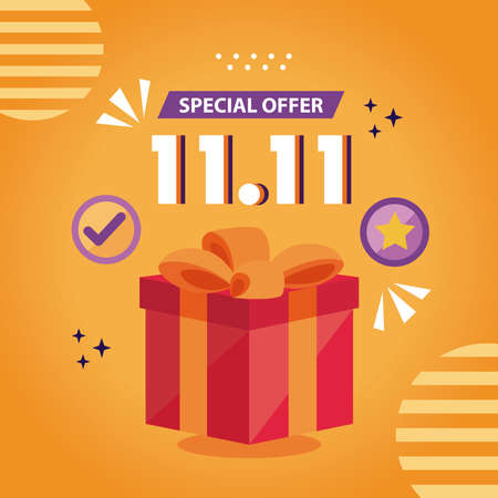 11 11 special offer commercialのイラスト素材