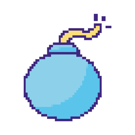 explosive bomb pixel artのイラスト素材