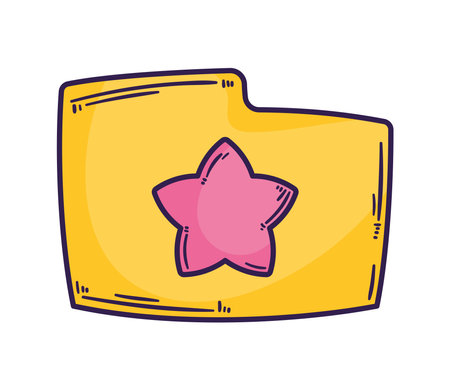 folder file with starのイラスト素材