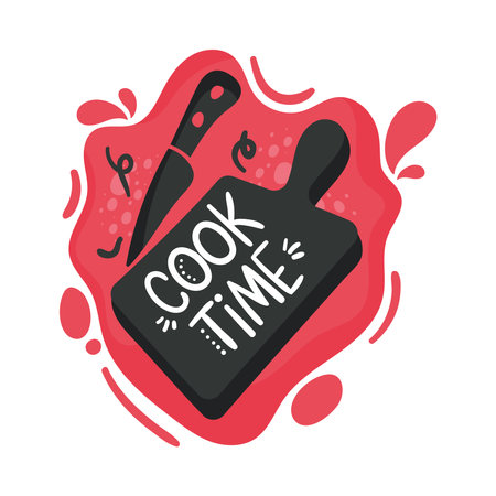 cook time letteringのイラスト素材