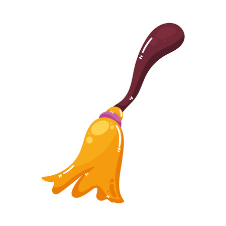 halloween witch broomのイラスト素材