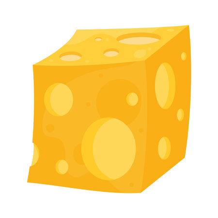 cheedar cheese blockのイラスト素材