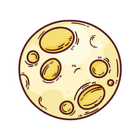 yellow full moonのイラスト素材