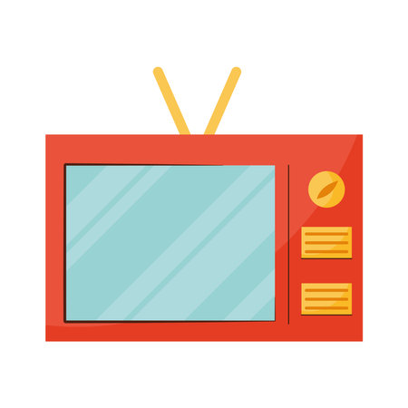 old retro tv deviceのイラスト素材