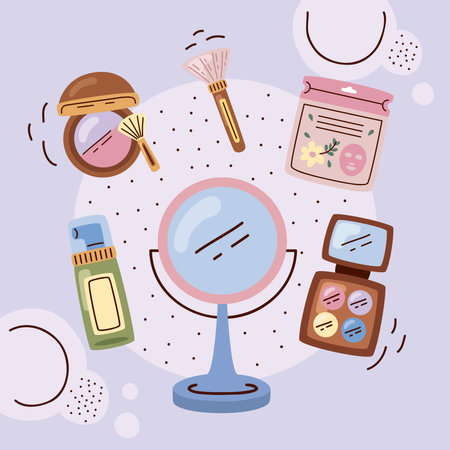 korean cosmetics designsのイラスト素材