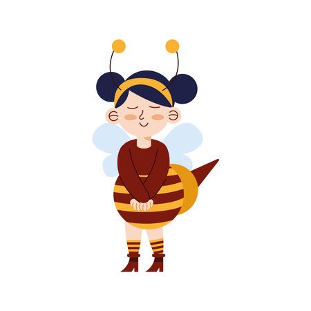 girl with disguise beeのイラスト素材