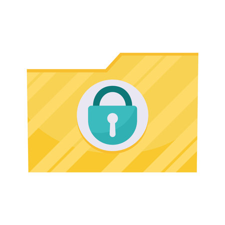 folder with padlockのイラスト素材