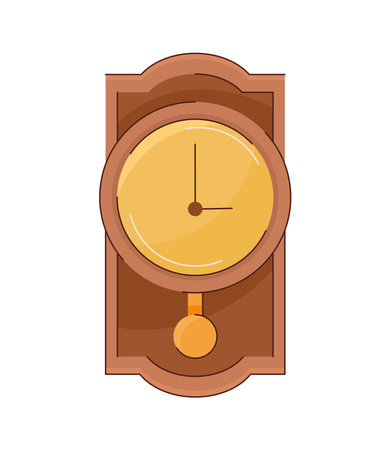 pendulum clock home furnitureのイラスト素材