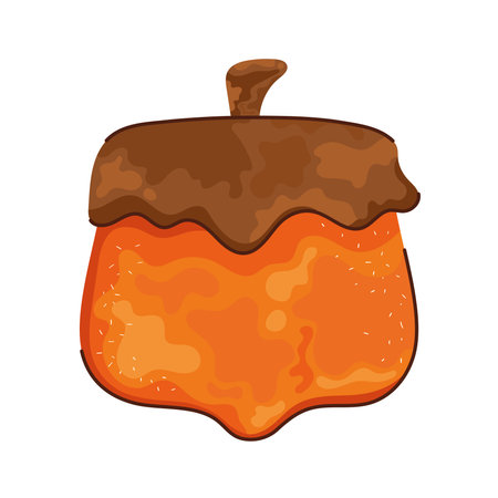 acorn seed autumn seasonのイラスト素材