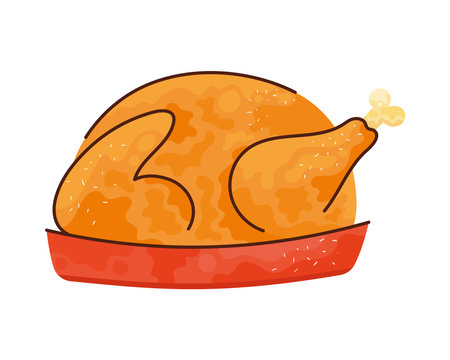 thanksgiving turkey foodのイラスト素材