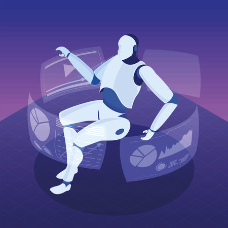 ai robot using vrのイラスト素材