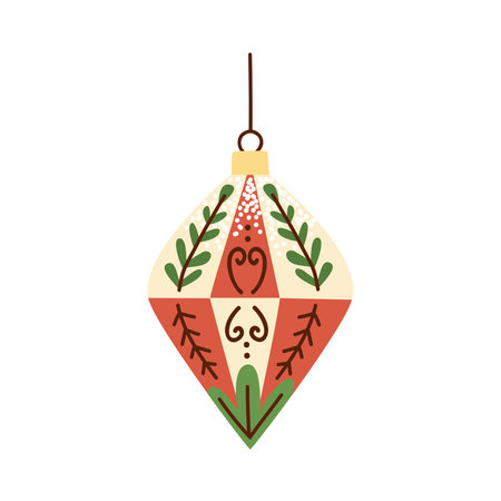 christmas ball rhombus formのイラスト素材