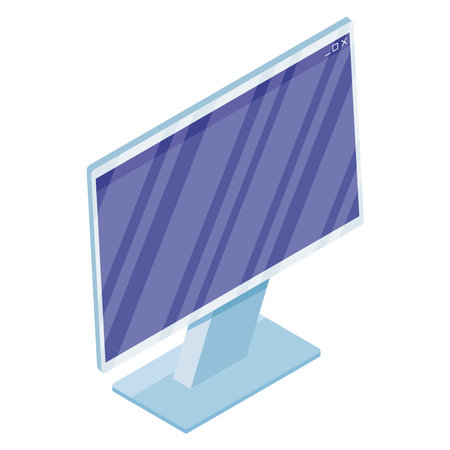 desktop computer techのイラスト素材