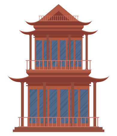 japanese pagoda famous landmarkのイラスト素材