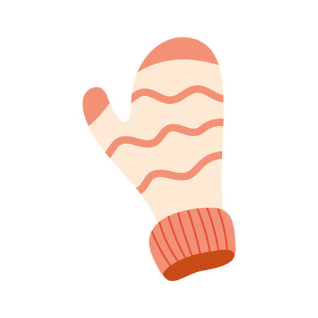 wool glove pinkのイラスト素材